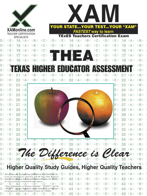 Title details for THEA Texas Higher Educator Assessment by Sharon Wynne - Available